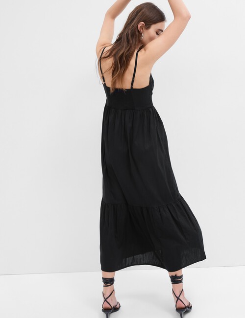 Tie-Front Tiered Maxi Dress