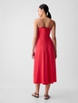 Ruched Slip Midi Dress