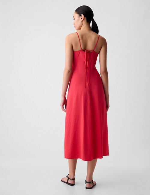 Ruched Slip Midi Dress