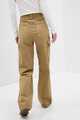 Mid Rise Loose Khaki Cargo Pants