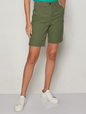 9" Mid Rise Twill Bermuda Shorts