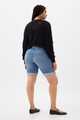 9" Mid Rise Denim Bermuda Shorts