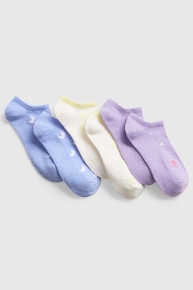 Kids Space No Show Socks (3-Pack)