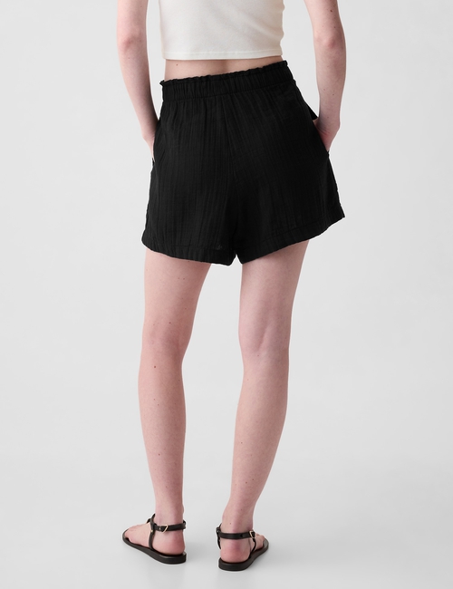 Crinkle Gauze Pull-On Shorts