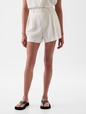 365 High Rise Linen-Blend Shorts