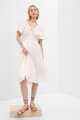 Crinkle Gauze Tiered Midi Dress