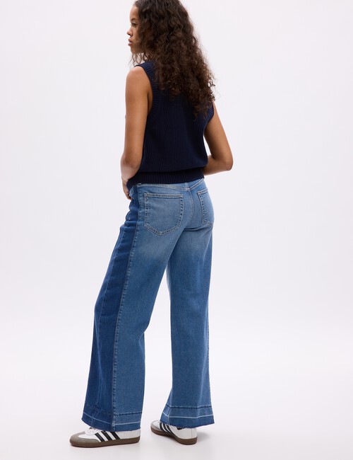 High Rise Stride Wide-Leg Jeans