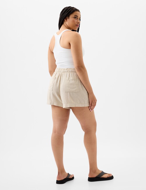 4" Mid Rise Easy Linen-Blend Pull-On Shorts