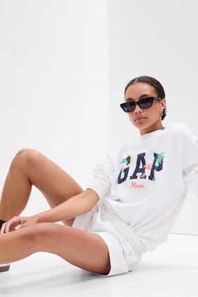 Relaxed Gap City Logo Sweatshirt