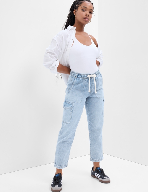 Mid Rise Easy Cargo Jeans