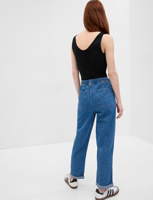 Mid Rise Easy Pull-On Jeans