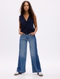 High Rise Stride Wide-Leg Jeans