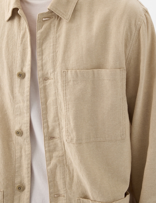 Linen-Cotton Chore Jacket