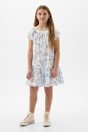 Kids Floral Tiered Dress