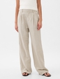 365 High Rise Linen-Cotton Trousers