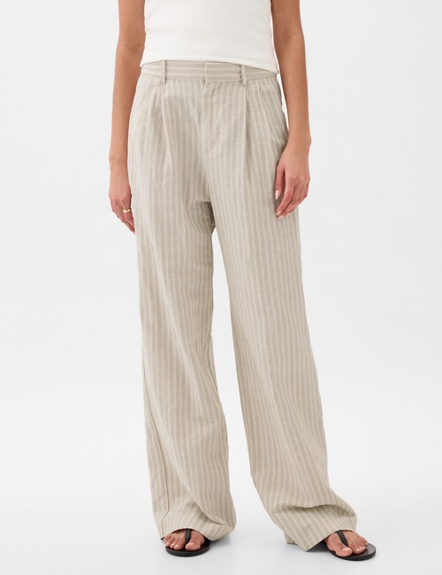 365 High Rise Linen-Cotton Trousers