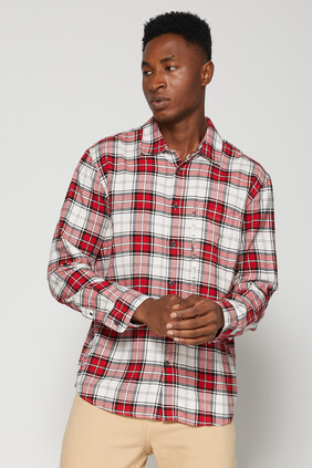 Flannel Shirt in Untucked Fit