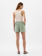 4" Mid Rise Easy Linen-Blend Pull-On Shorts