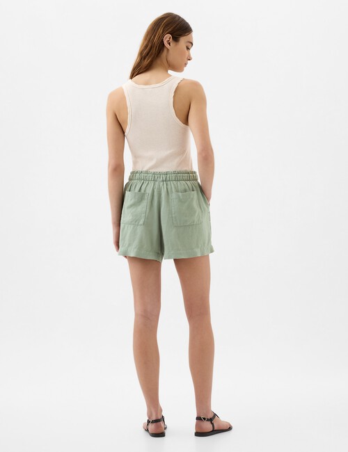 4" Mid Rise Easy Linen-Blend Pull-On Shorts