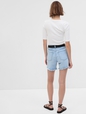 6" High Rise Cheeky Midi Denim Shorts