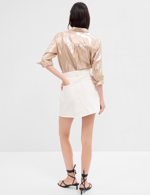 Metallic Boyfriend Shirt