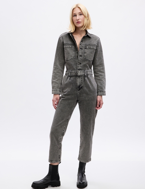 Denim Utility Jumpsuit