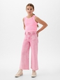 Kids High Rise Stride Wide-Leg Ankle Jeans