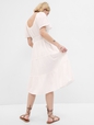 Crinkle Gauze Tiered Midi Dress