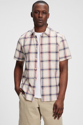 Stretch Poplin Shirt in Slim Fit