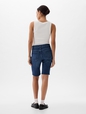 9" Mid Rise Denim Bermuda Shorts