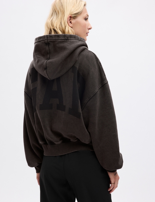 Arch Logo Cropped Hoodie