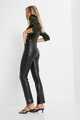 High Rise Vegan Leather Vintage Slim Pants