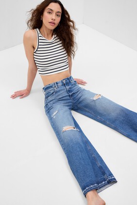 Low Rise Wide Baggy Jeans