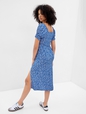 Puff Sleeve Midi Dress