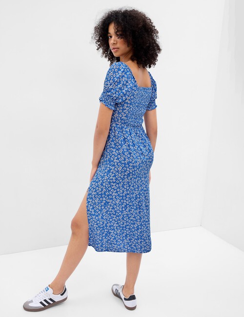 Puff Sleeve Midi Dress