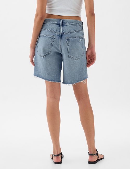 8" Mid Rise '90s Loose Denim Bermuda Shorts