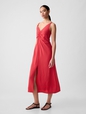 Ruched Slip Midi Dress