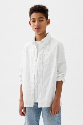 Kids Linen-Cotton Oxford Shirt