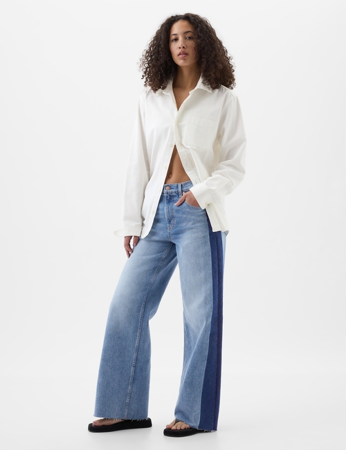 High Rise Wide-Leg Crop Jeans