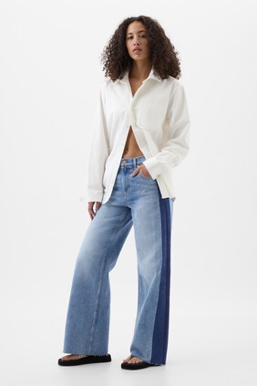 High Rise Wide-Leg Crop Jeans