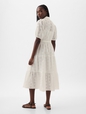 Eyelet Tiered Midi Dress