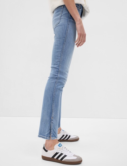 Mid Rise Split-Hem Vintage Slim Jeans