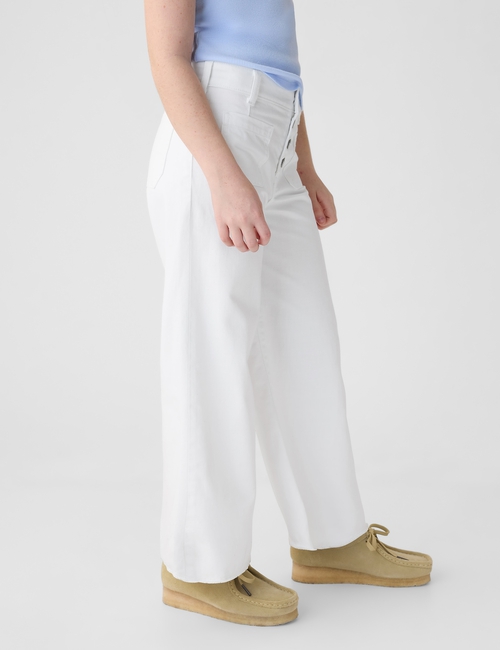 Kids High Stride Wide-Leg Ankle Jeans