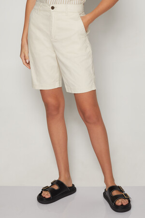 9" Mid Rise Twill Bermuda Shorts