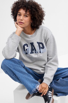 Relaxed Gap City Logo Sweatshirt