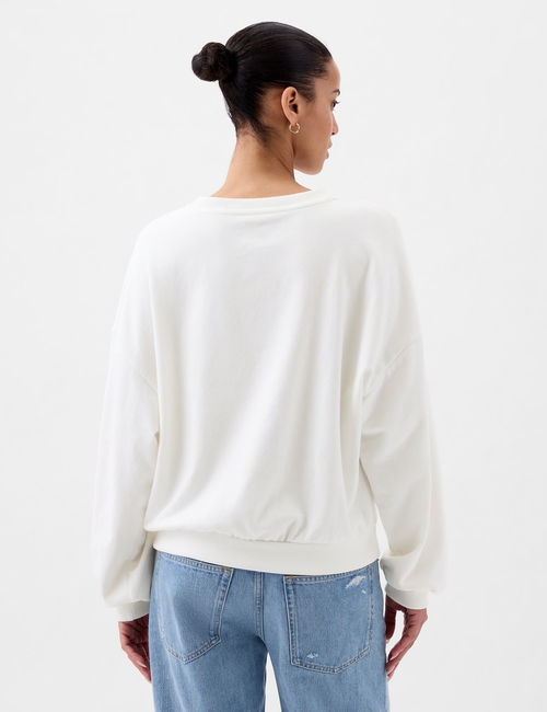 Gap Arch Logo Puff Sleeve Sweatshirt