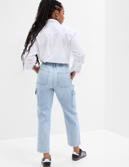 Mid Rise Easy Cargo Jeans