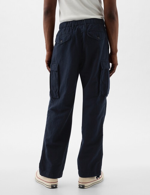 Linen-Cotton Cargo Pants