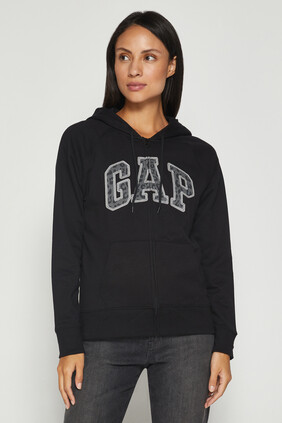 Gap Classic Logo Full-Zip Hoodie In Fleece