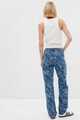 Mid Rise Cotton Floral Print '90s Loose Jeans